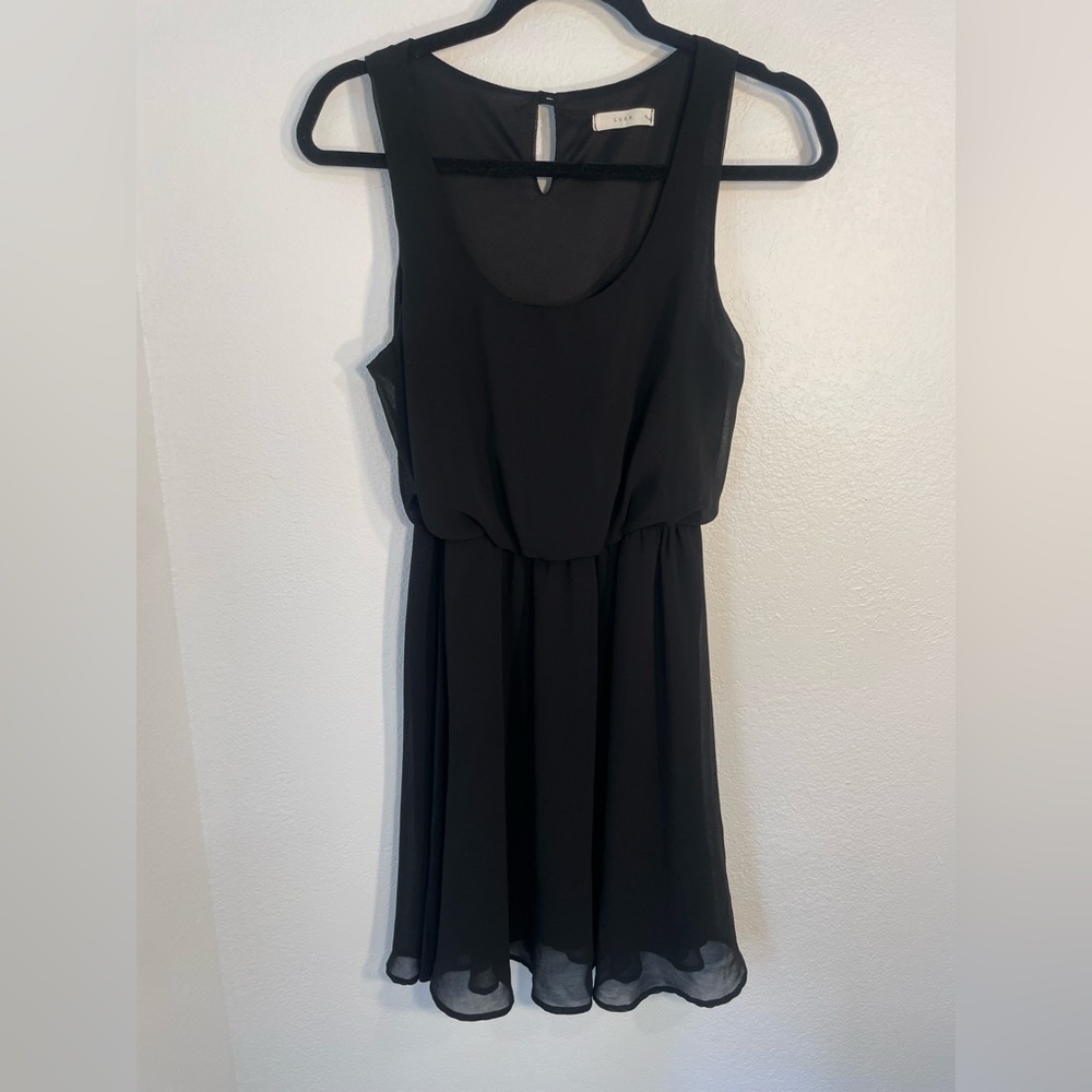 Lush Black Sleeveless Mini Dress, size S